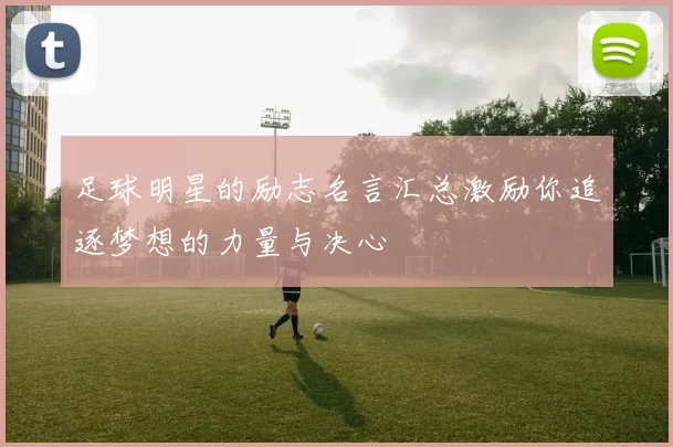 足球明星的励志名言汇总激励你追逐梦想的力量与决心